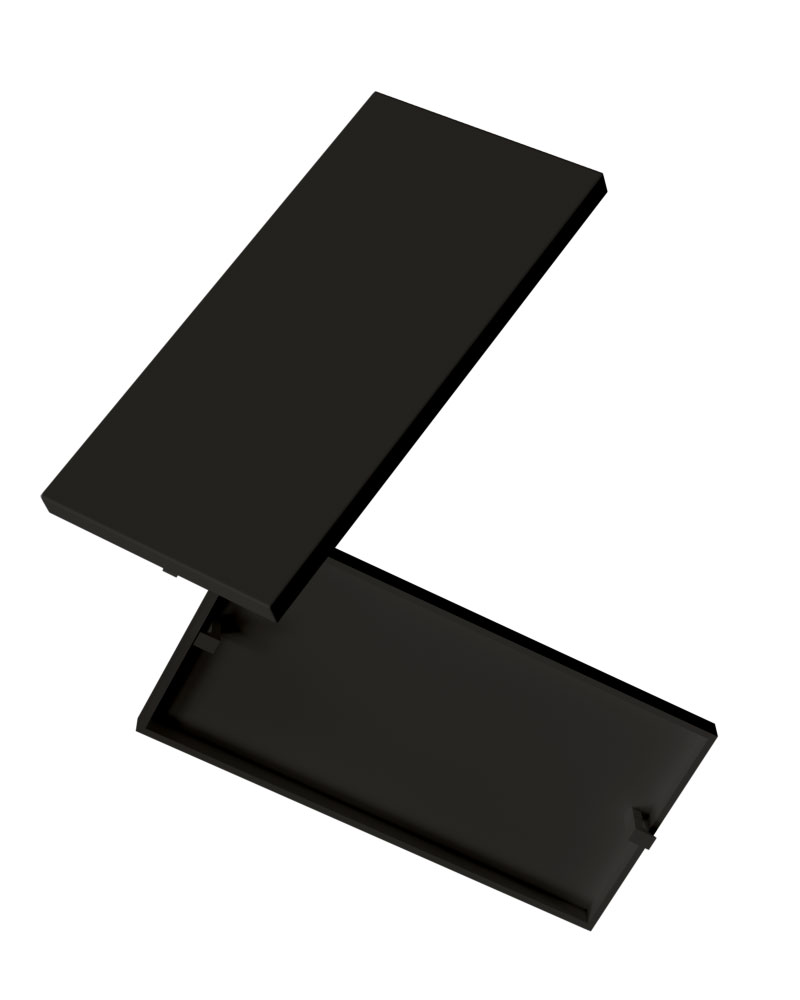 Black half blanking plate for modules