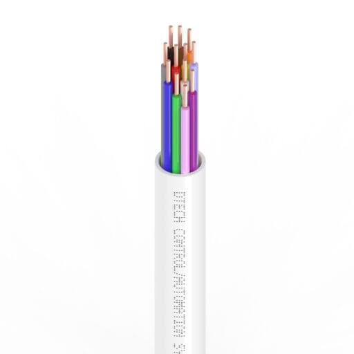 DTECH® 12 Core Type 3 CCA Alarm Cable PVC White 100M