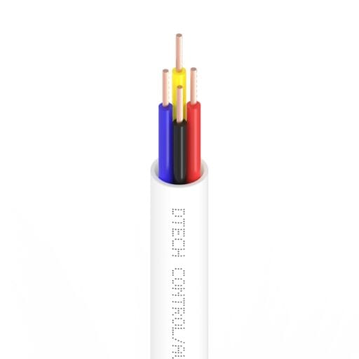DTECH® 4 Core Type 3 CCA Alarm Cable PVC White 100M