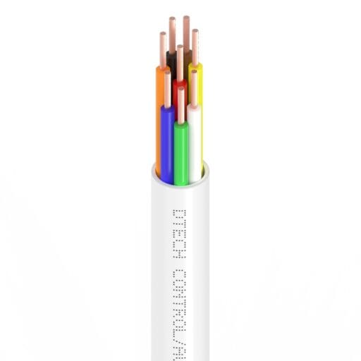 DTECH® 8 Core Type 1 Alarm Cable LSZH White 100M