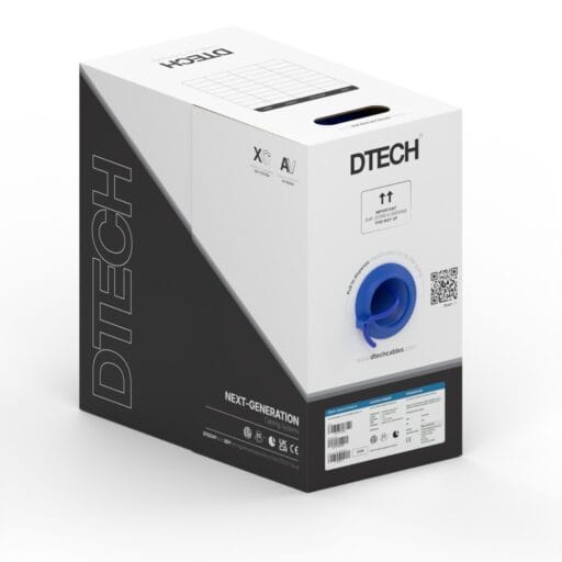 DTECH® Cat 6 UTP 500MHz HDBaseT AV-Ready LSZH Blue 305M