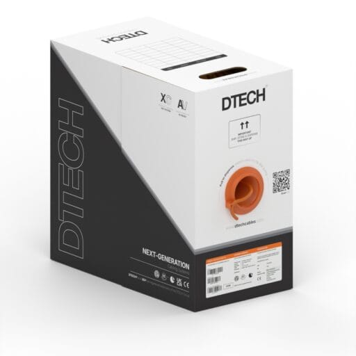 Cat6 UTP Solid 500MHz HDBaseT AV-Ready LSZH Cable - Orange 305M