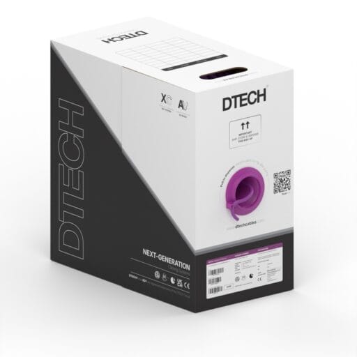 Cat6 UTP Solid 500MHz HDBaseT AV-Ready LSZH Cable - Violet 305M