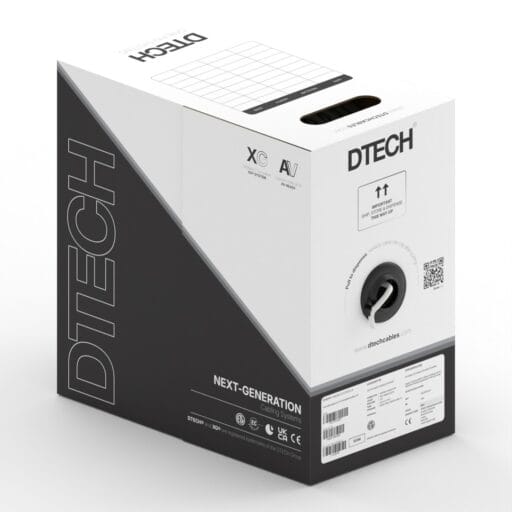 Box of DTECH Cat5e LSZH UTP ethernet cable 305m/1000ft