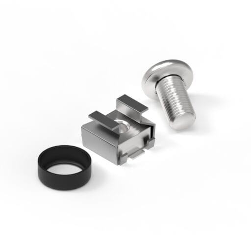 DTECH® M6 Cage Nuts & Screw Silver 50PK