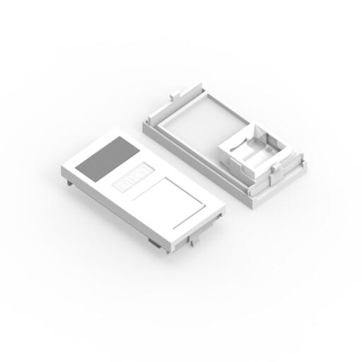 DTECH® Euro Module Keystone Jack Shutter White 4PK