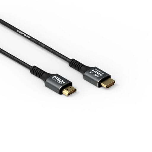DTECH® HDMI Lead V2.1 UHD 8K 60Hz PVC Black 1M