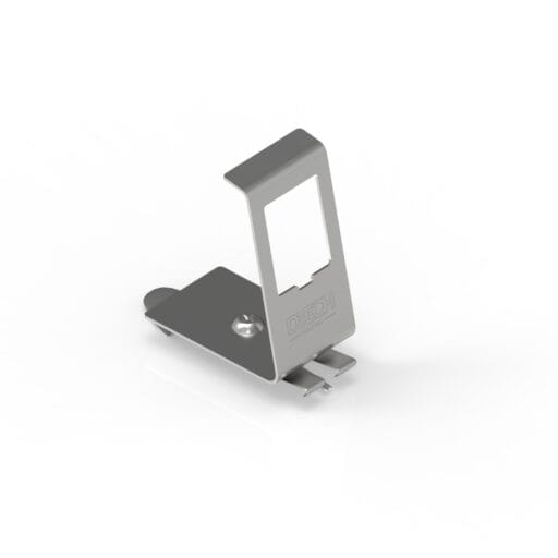 DTECH® Stainless Steel DIN Rail Keystone Jack Adaptor 1 Port