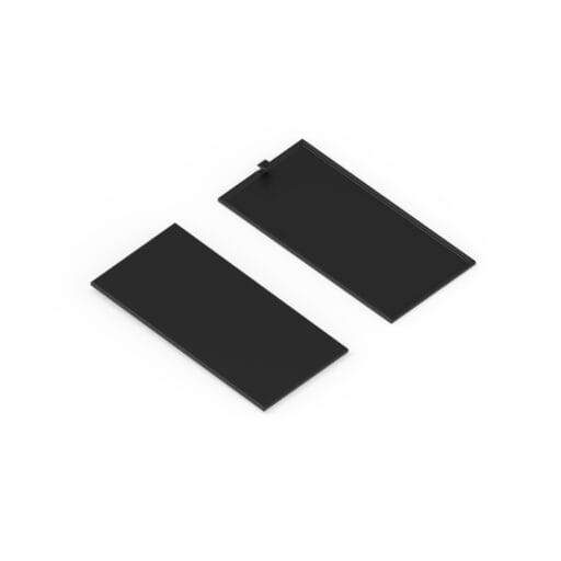 DTECH® Half Blanking Plate 25*50mm Black 10PK