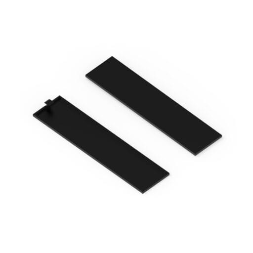DTECH® Quarter Blanking Plate 12.5*50mm Black 10PK