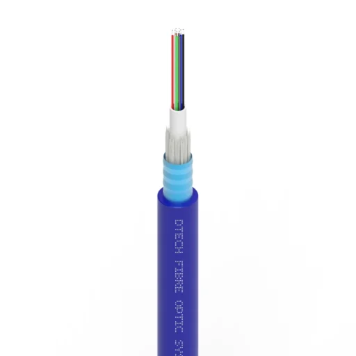 DTECH® OS2 Fibre Optic Cable CST Armoured Loose Tube 8 Fibre G.657.A1 Internal / External LSZH Blue Eca
