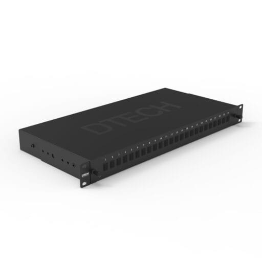 DTECH® 24/48 Fibre Optic Patch Panel Unloaded 1U Black