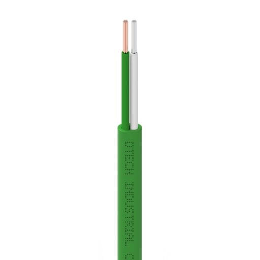 DTECH® 13/0.2 Type VX (KCB) Stranded Compensation Cable +105C PVC/PVC Green 100M