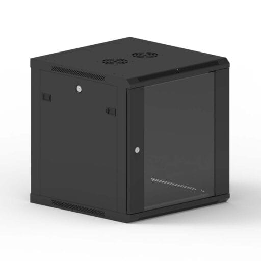 DTECH® 12U Wall Server Cabinet 600mm x 600mm Black