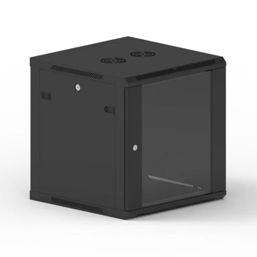 DTECH® 12U Wall Server Cabinet 600mm x 600mm Black
