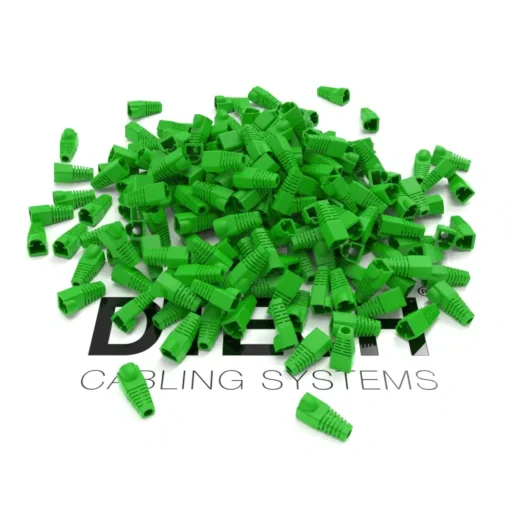 DTECH® Rounded RJ45 Strain Relief Boot Green 50PK