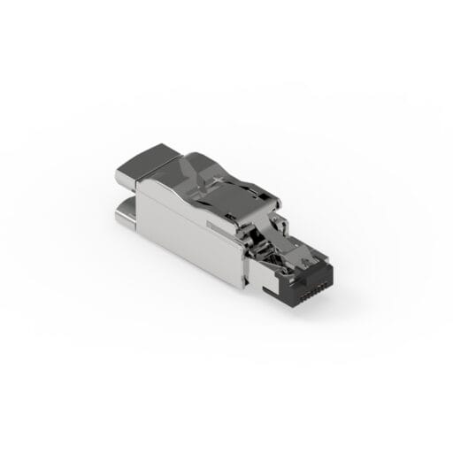 DTECH® Industrial RJ45 Connector 4 Pin Tool-Free Metal