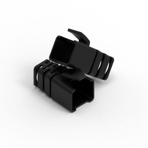 DTECH® XL 8.5mm Rounded RJ45 Strain Relief Boot Black 10 Pk