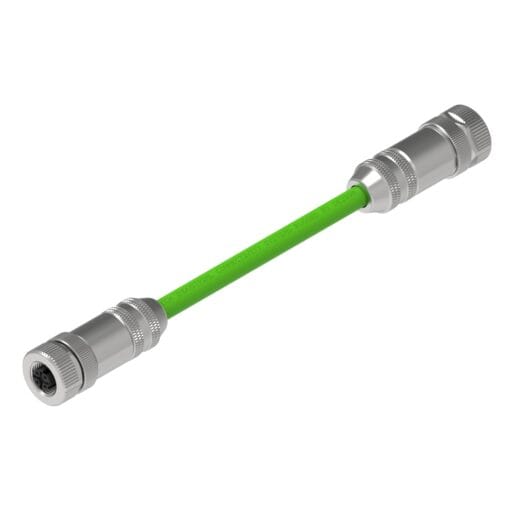 DTECH® 4 Pin D Code M12 Female to Female - Profinet Shielded Assembly Halogen Free