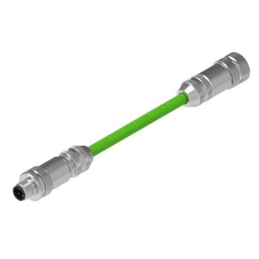 DTECH® 4 Pin D Code M12 Male to Female - Profinet Shielded Assembly Halogen Free