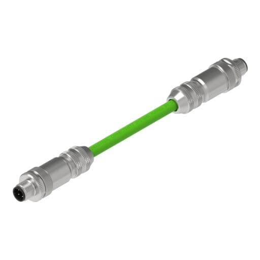 DTECH® 4 Pin D Code M12 Male to Male - Profinet Shielded Assembly Halogen Free