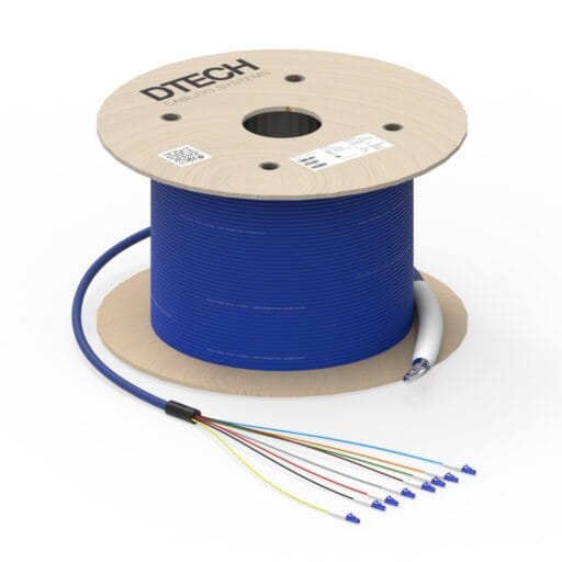 DTECH® OS2 Fibre Optic Cable Loose Tube CST Armoured Pre Terminated 4-24 Fibre G.657.A1 Eca