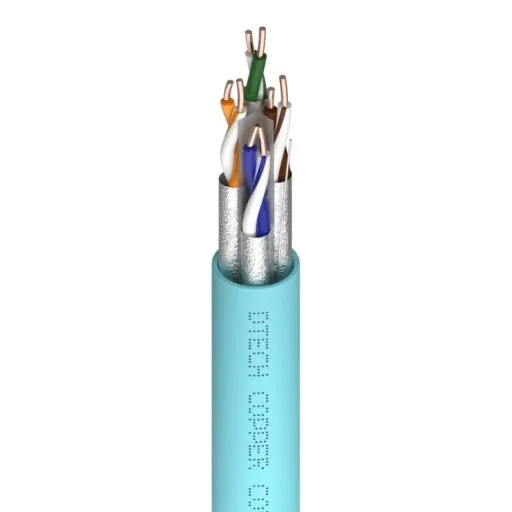 DTECH® Cat 6a 23AWG U/FTP 650MHz HDBaseT AV-Ready LSZH Ice Blue 305M