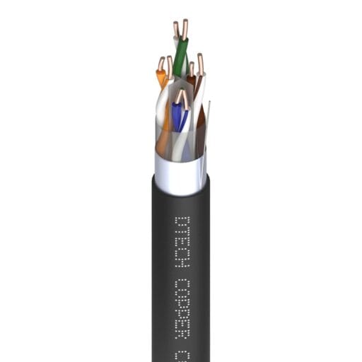 DTECH® Cat XG® Internal / External F/UTP 500MHz AV-READY LSZH Black 305M