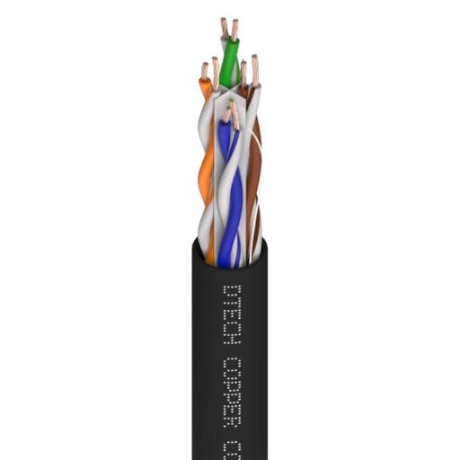 DTECH® Cat 6 26AWG Stranded 550MHz UTP LSZH Black