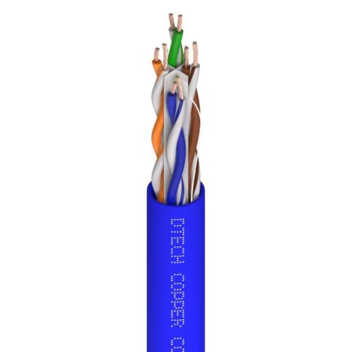 DTECH® Cat 6 26AWG Stranded 550MHz UTP LSZH Blue