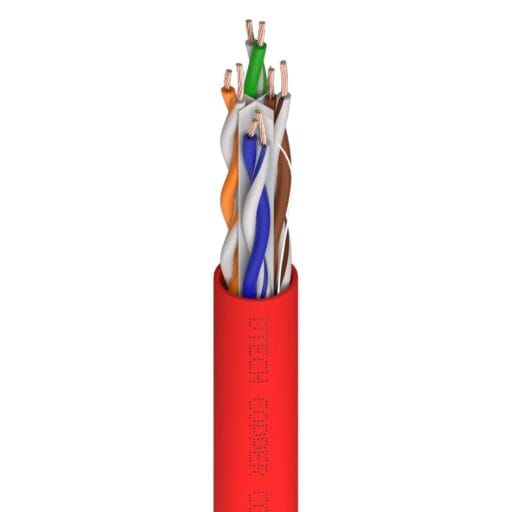 DTECH® Cat 6 26AWG Stranded 550MHz UTP LSZH Red