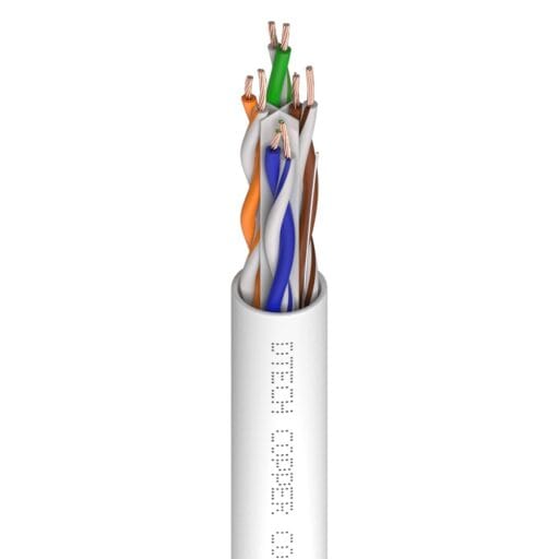 DTECH® Cat 6 26AWG Stranded 550MHz UTP LSZH White