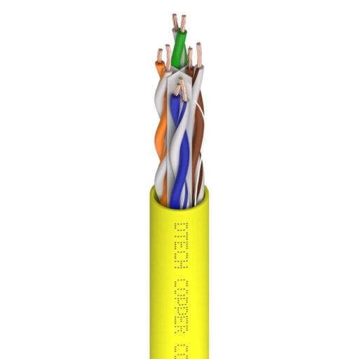 DTECH® Cat 6 26AWG Stranded 550MHz UTP LSZH Yellow