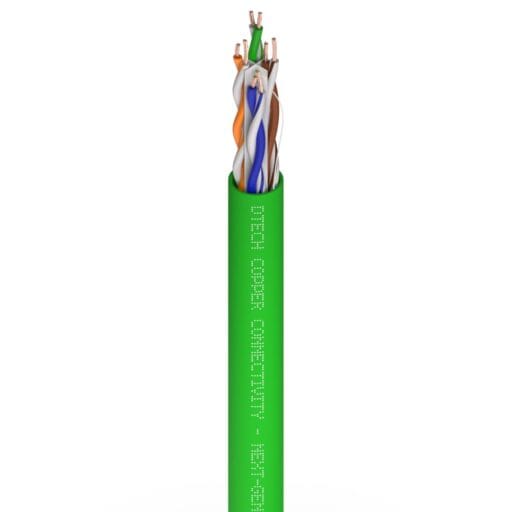 DTECH® Cat 6 SuperSlim 28AWG Stranded 500MHz UTP LSZH Green