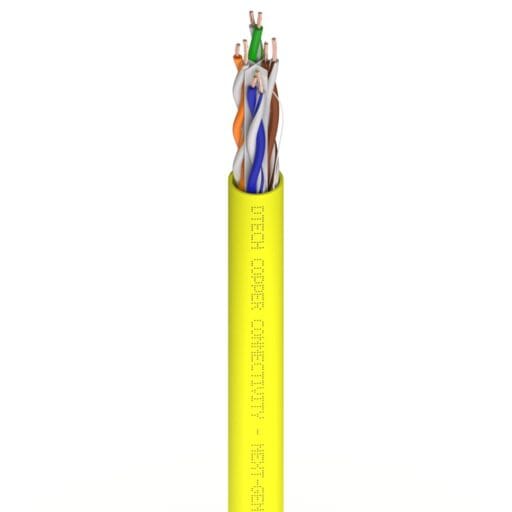 DTECH® Cat 6 SuperSlim 28AWG Stranded 500MHz UTP LSZH Yellow