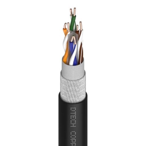 DTECH® TOUGHCAT® Cat XG® SWA BURIAL UTP PE Black