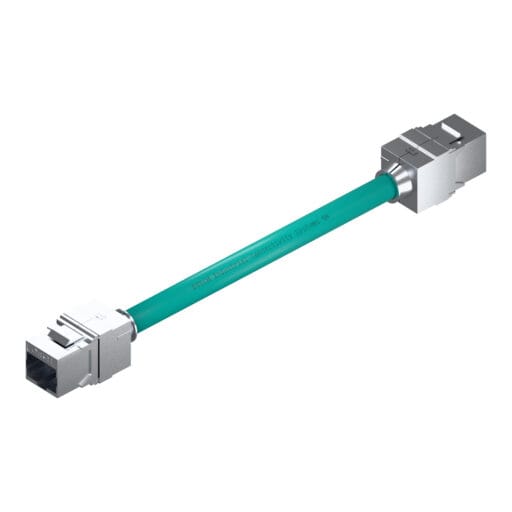 DTECH® 8 Pin Keystone Jack to Keystone Jack Industrial Patch Lead - Cat 6a S/FTP PUR