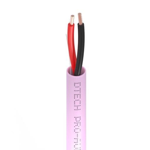 DTECH® 2x16AWG Internal Speaker Cable LSZH Pink