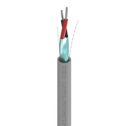 DTECH® 9501 1 Pair 24AWG Control Cable (Belden Alt) LSZH Grey