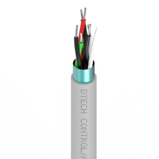 DTECH® 9503 3 Pair Shielded 24AWG Control Cable (Belden Alt) LSZH Grey