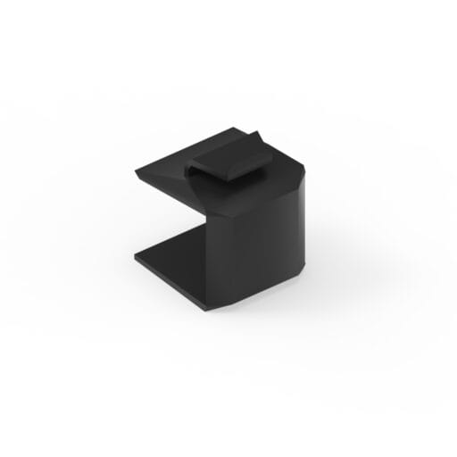 DTECH® Blank Keystone Jack Frame Inserts Black 12PK