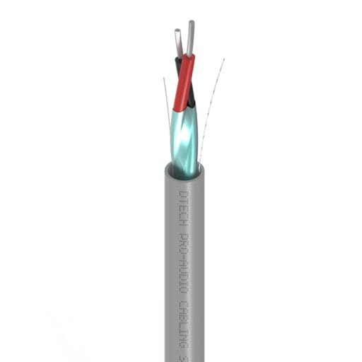 DTECH® FST 1 Pair 24AWG Analogue/Digital Cable LSZH Grey