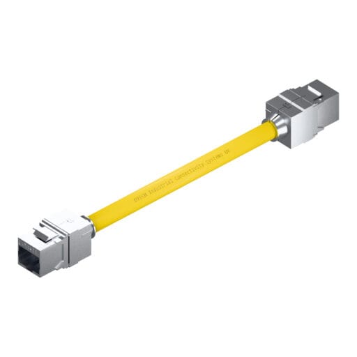 DTECH® 8 Pin Keystone Jack to Keystone Jack Industrial Patch Lead - Cat 6 S/FTP PUR