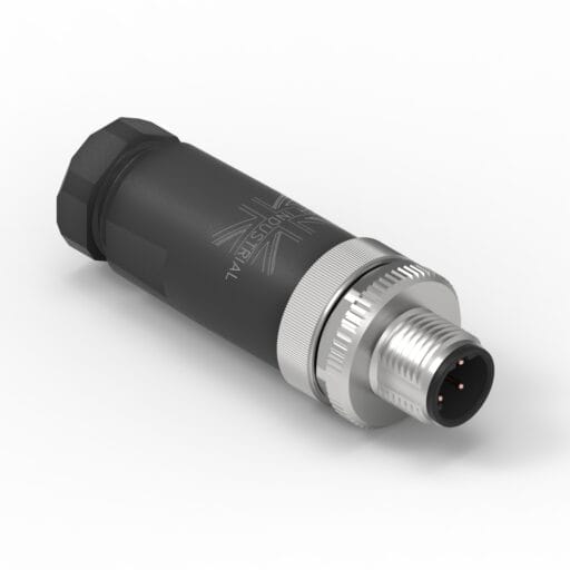 DTECH® M12 Male Plastic Plug 4 Pin D-code PG9 (Screw)