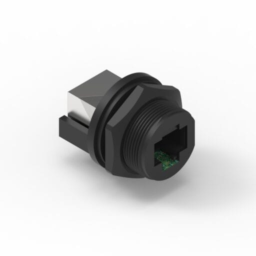 DTECH® RJ45 Connector Female to Female Straight, Panel Mount, Cat5e 8 Pin STP Shield 1 Port