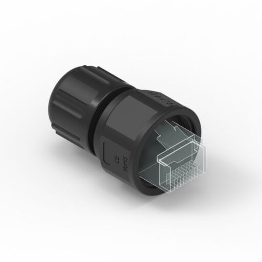 DTECH® Weatherproof RJ45 Male Plug for ≤8.0mm Cable (Threaded)