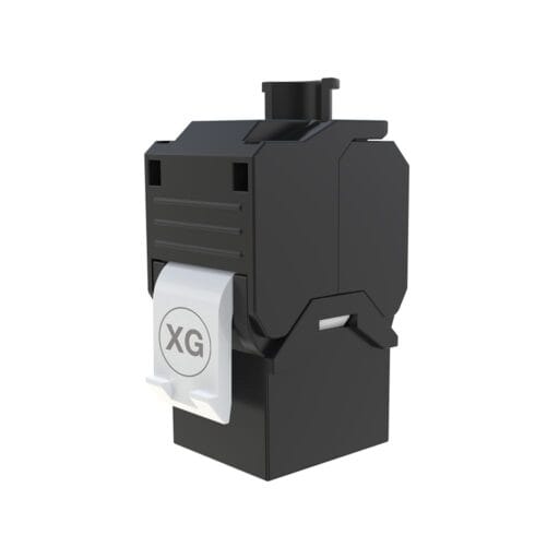 DTECH® XG® Cat 6/6a Toolless UTP Keystone Jack Black 22-24AWG