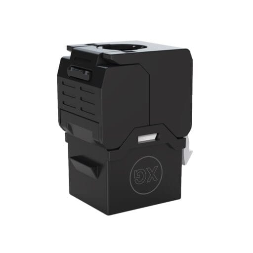 DTECH® XG® Cat 6/6a (Quick-Lock) Toolless UTP Keystone Jack Black 22-24AWG