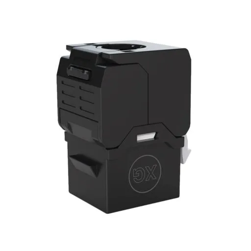 DTECH® XG® Cat 6/6a (Quick-Lock) Toolless UTP Keystone Jack Black 22-24AWG