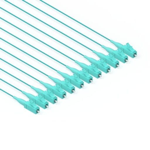 DTECH® OM3 Fibre Optic Pigtail LC UPC 0.9MM LSZH Aqua 1M 12PK